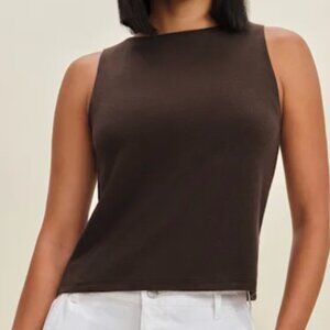 Reformation - Pears Knit Top in Mole (brown)